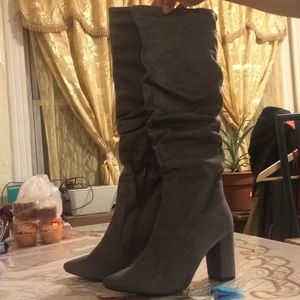 3in Gray Suede Boots